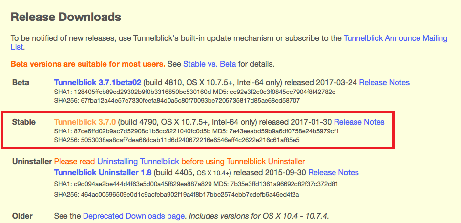 tunnelblick uninstaller